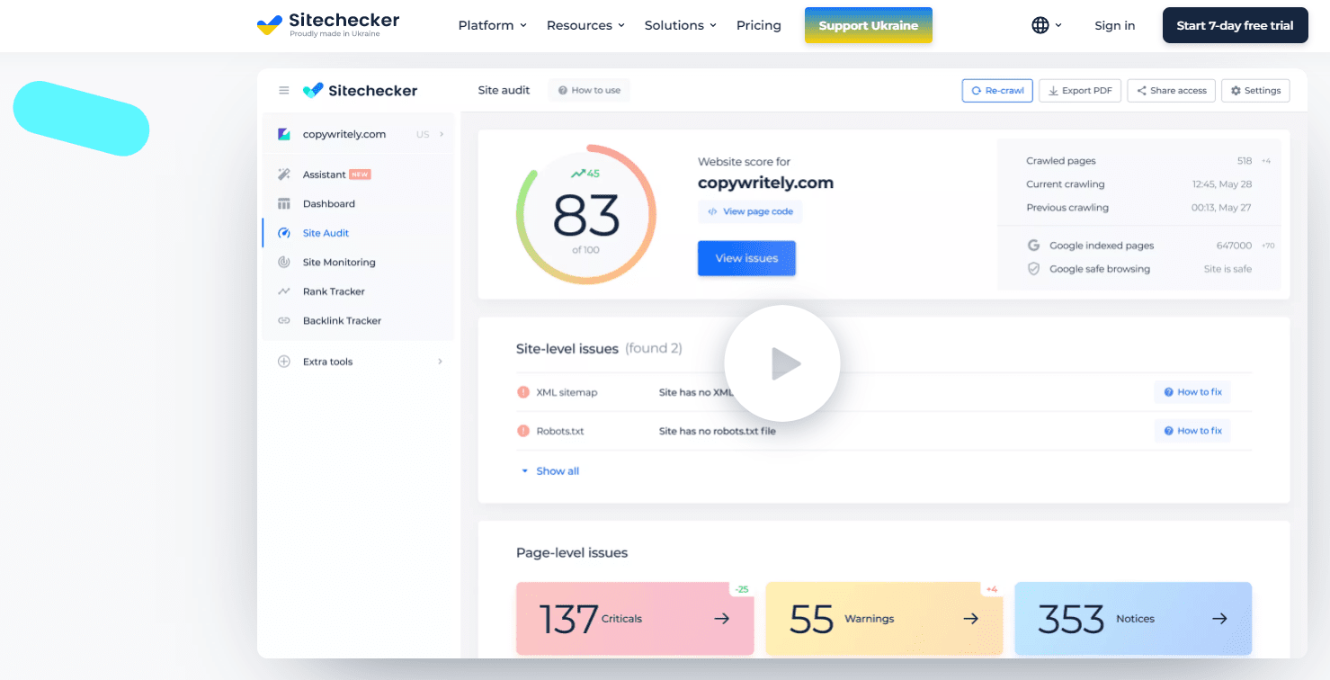 Sitechecker Overview