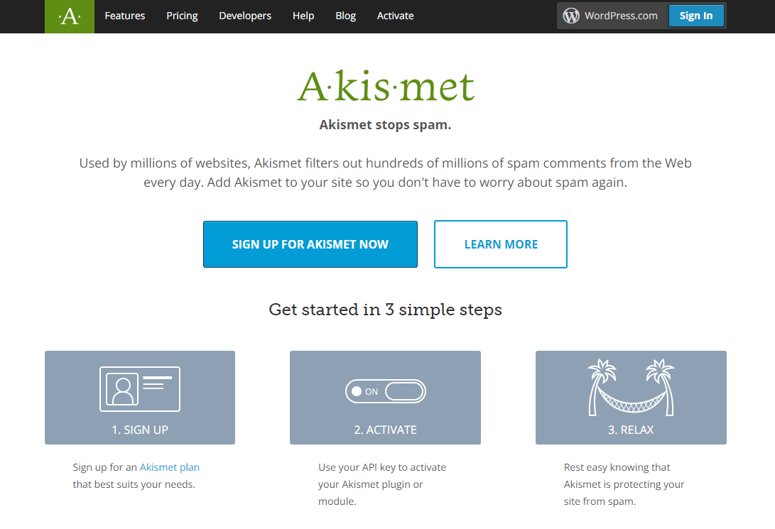 Akismet - Spam Protection for WordPress