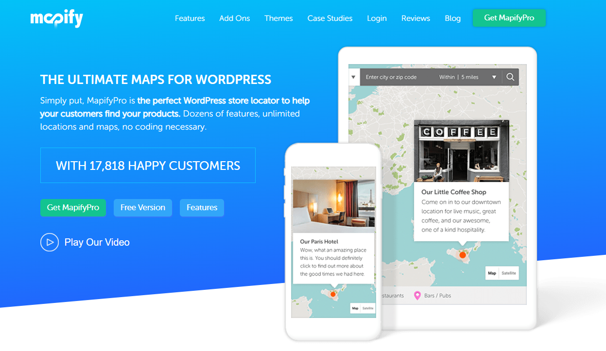 Mapify Overview - WordPress Store Locator Plugins