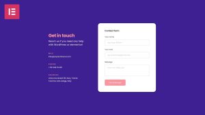 create contactt form with elementor