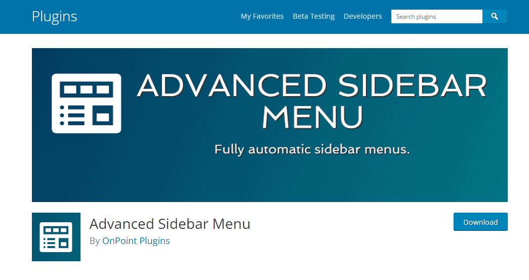 Advanced Sidebar Menu Overview