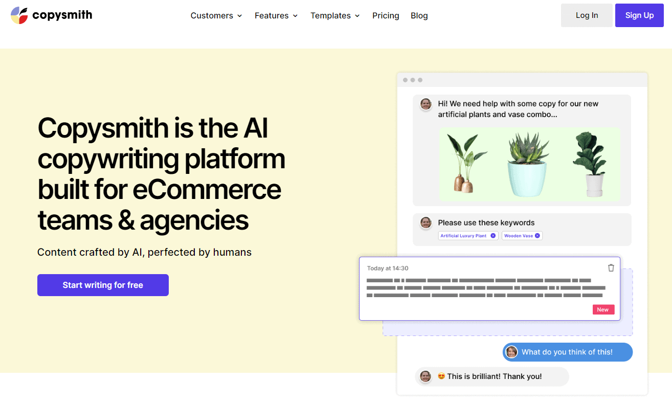 Copysmith Overview - Product Description Generators