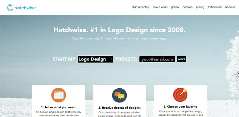 Hatchwise- logo design contest sites