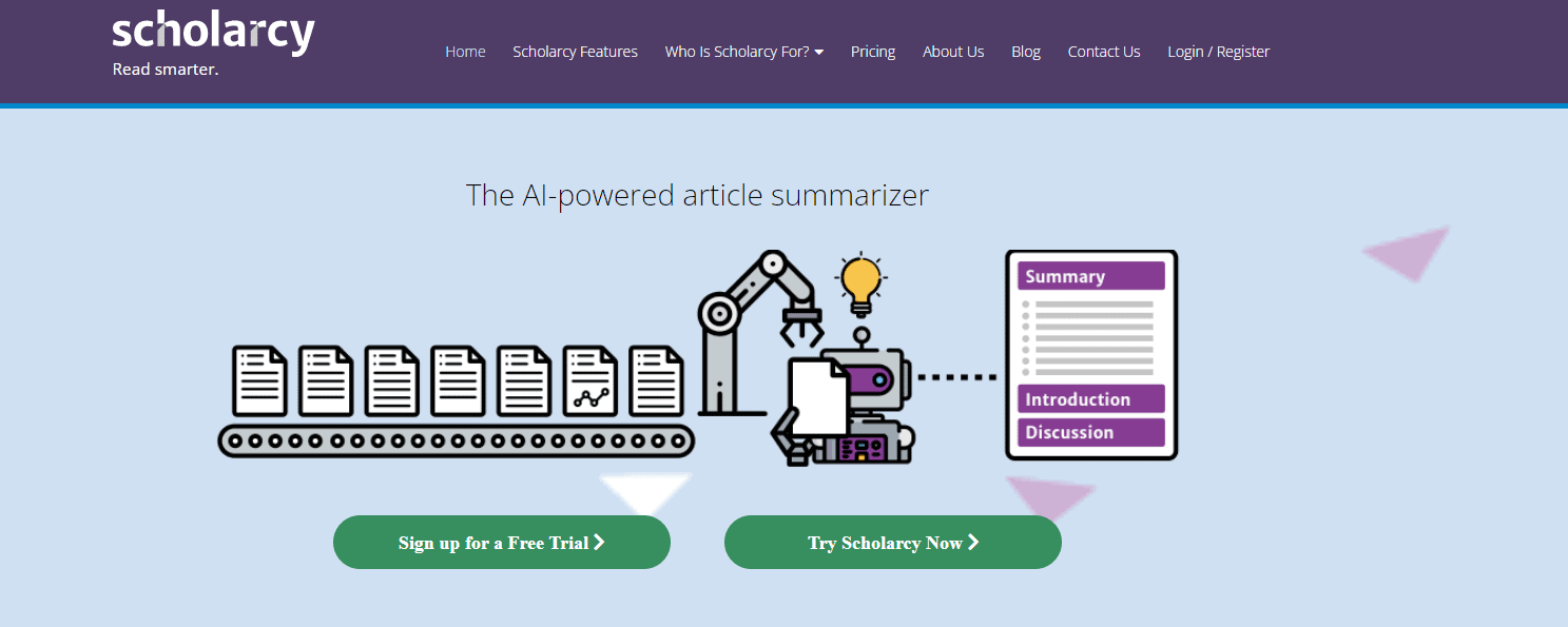 Scholarcy Summarizing Tool - Best Summarizing Tools