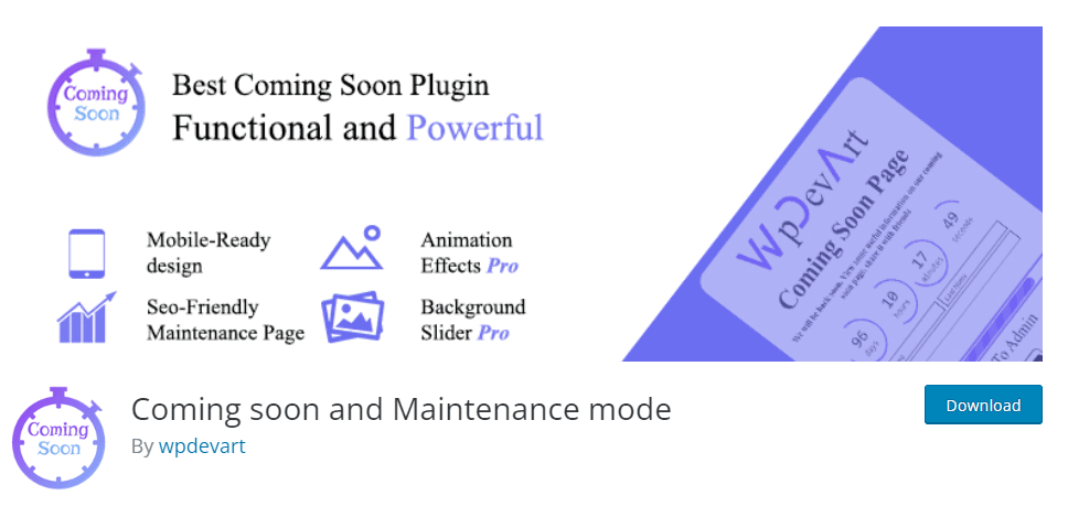 Coming Soon and Maintenance Mode
