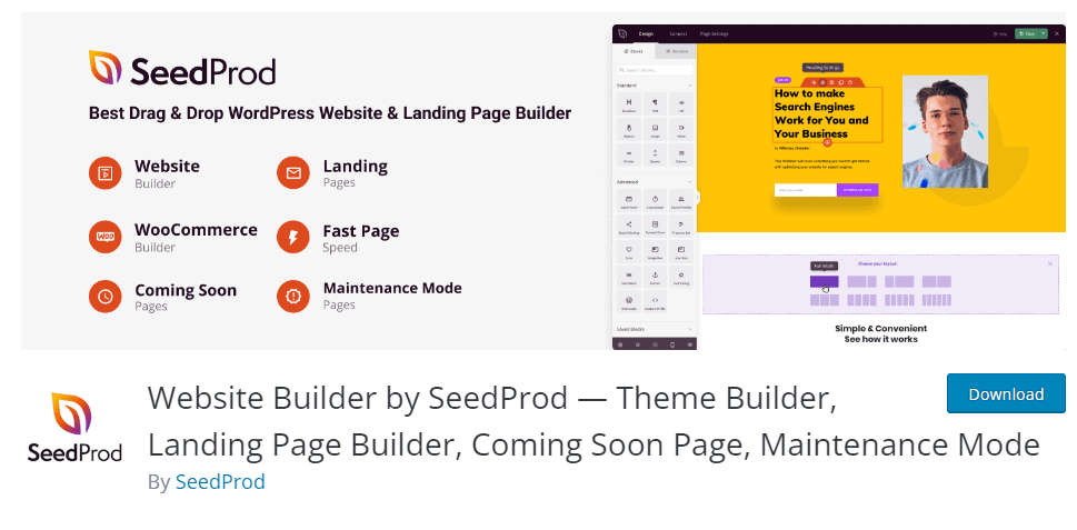 SeedProd Maintenance Mode - Free WordPress Maintenance Mode Plugins