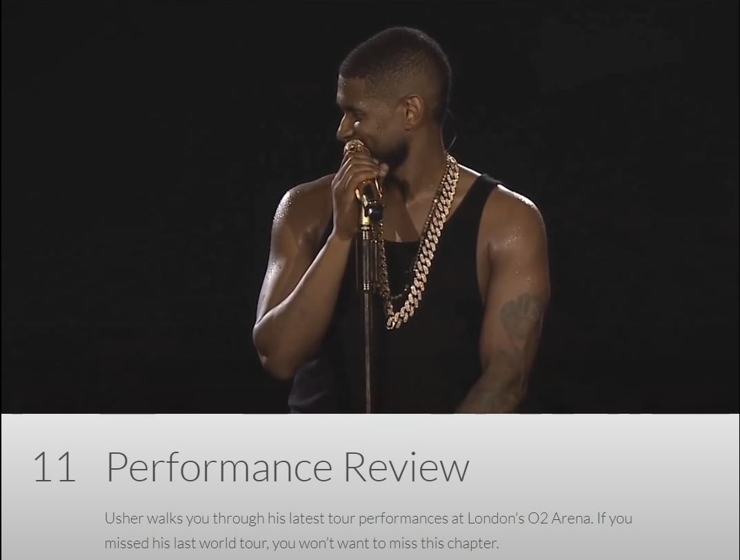 Usher Masterclass - Analiza performanței