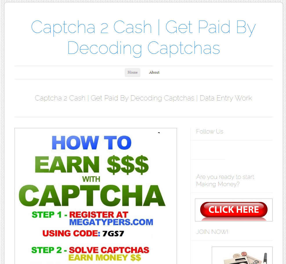 Captcha 2 Cash - Best Captcha Solving Jobs Sites