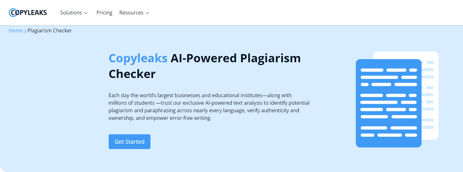 Copyleaks Plagiator Checker