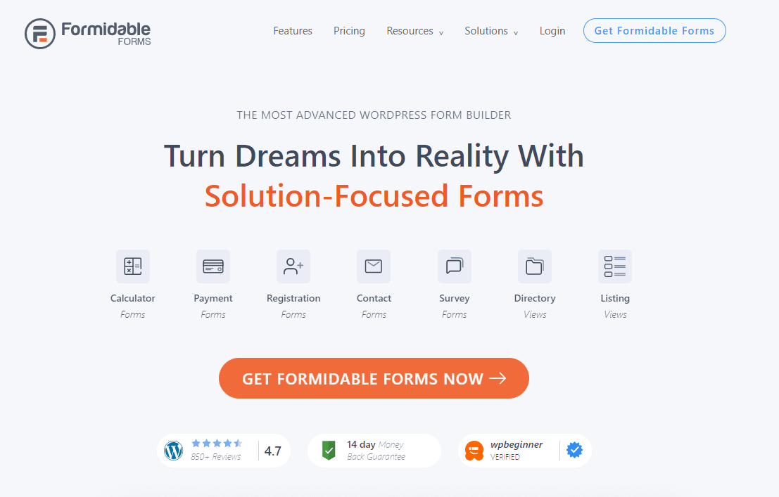 Formidable Forms の概要 - 最高の WordPress データ視覚化プラグイン