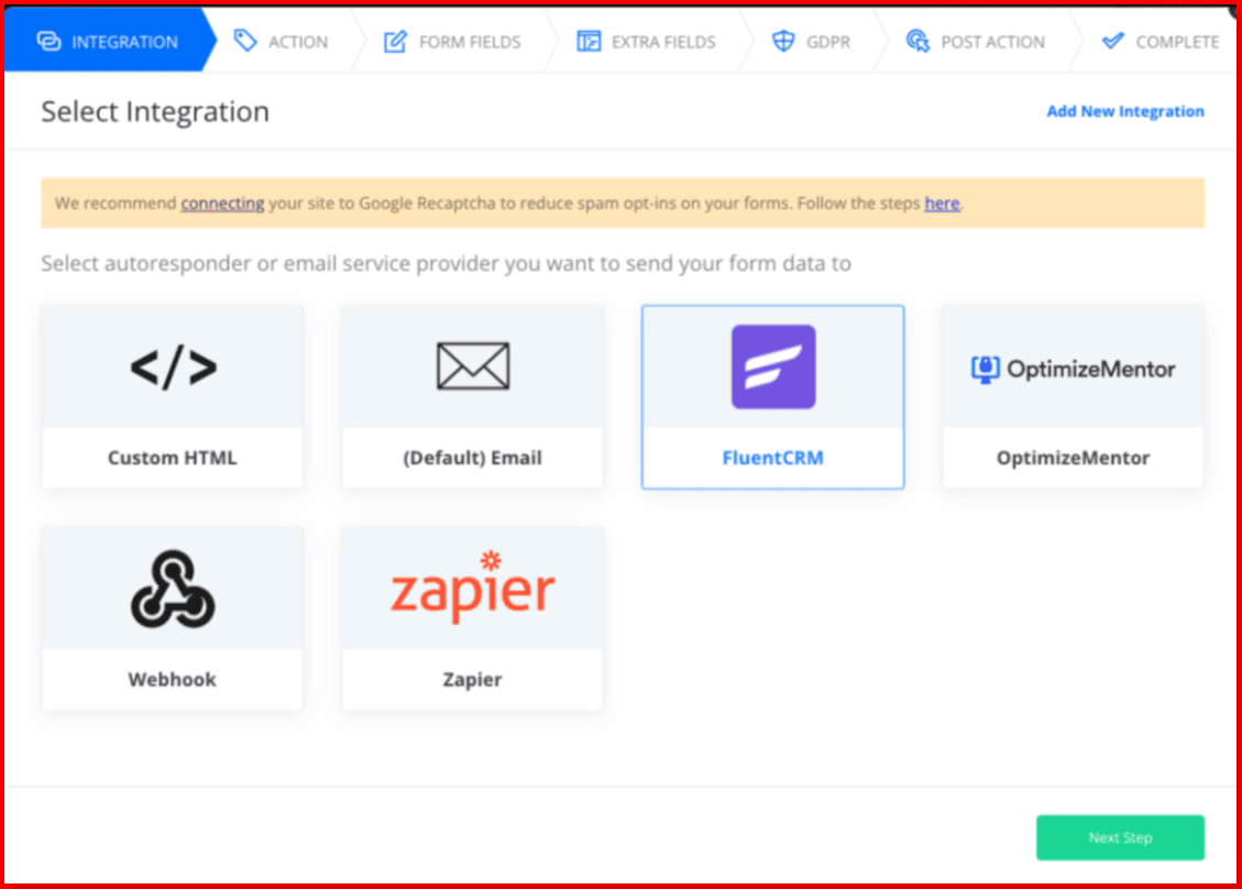 ตัวเลือกการรวม OptimizePress