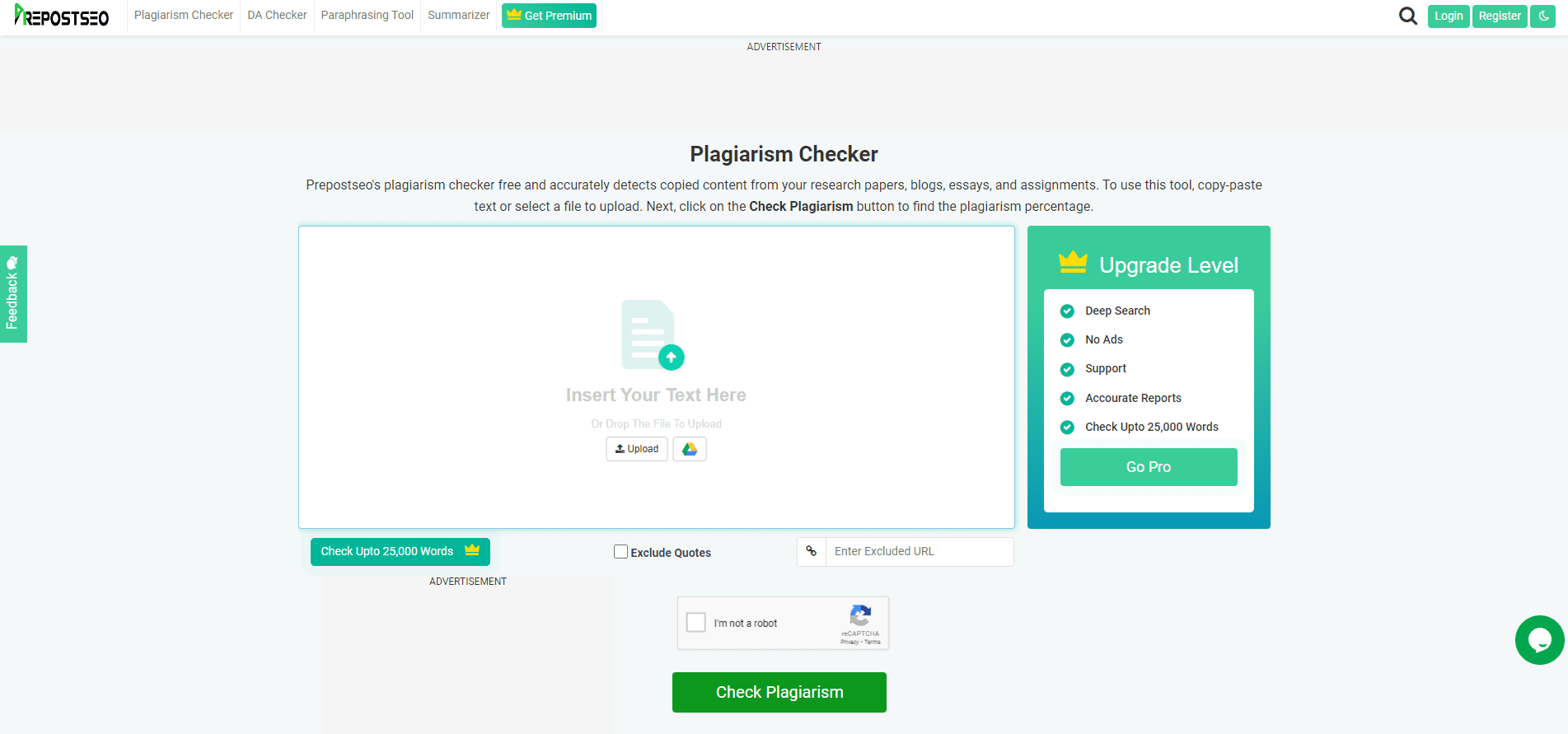 Prepostseo Plagiarism Checker