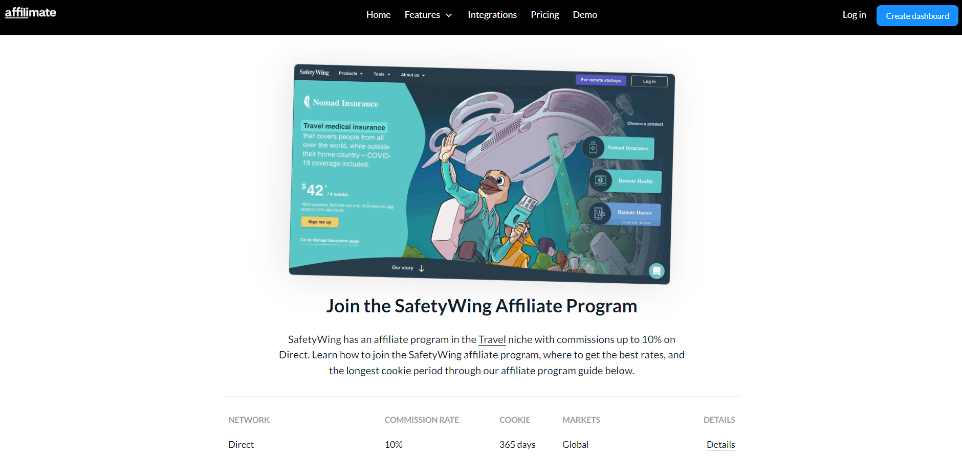 SafetyWing- Best Travel Affiliate Programs