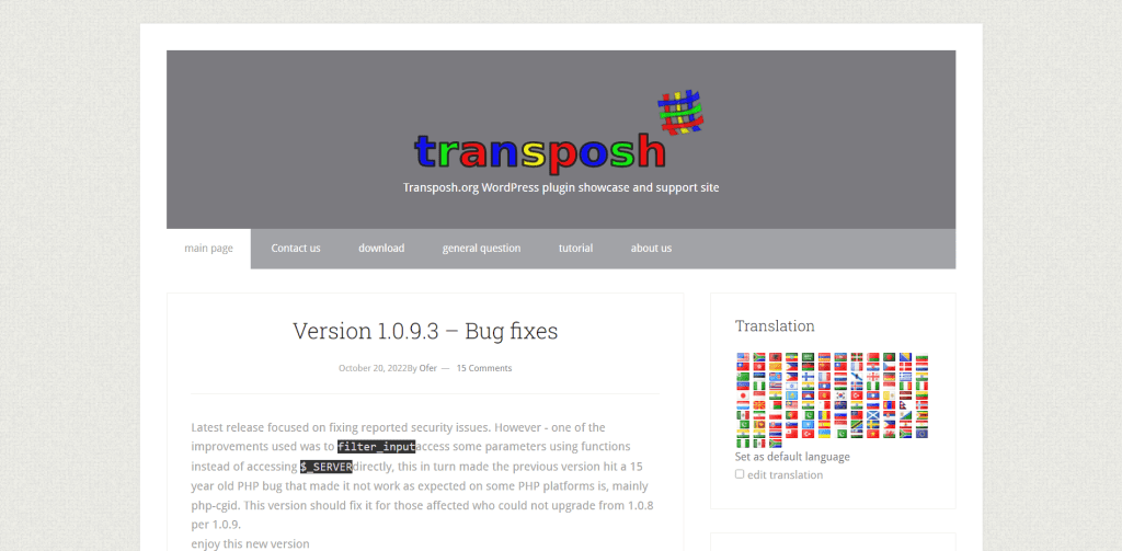 Transposh wordpress translation plugins