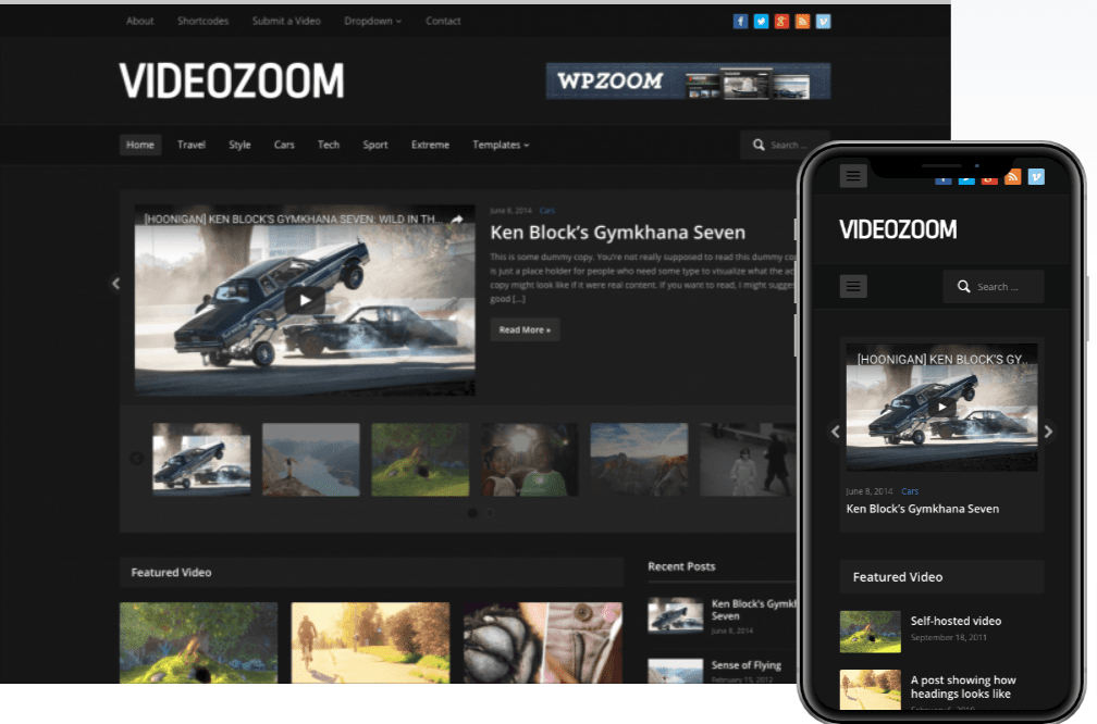 Videozoom- best video wordpress themes