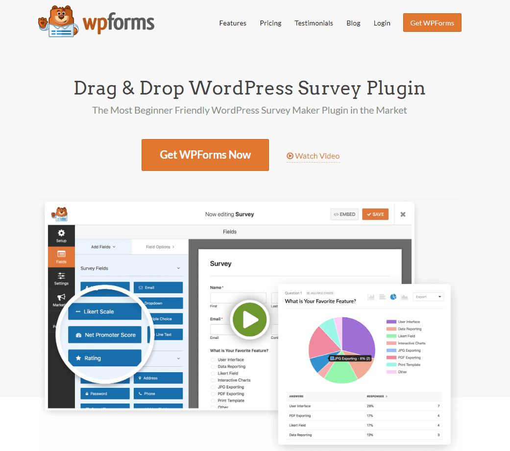 WPForms - 설문조사 및 여론조사 애드온