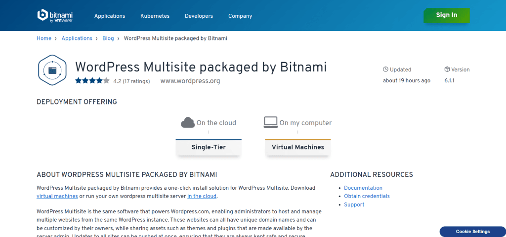 WordPress multisite Bitnami