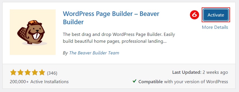 Activate Beaver Builder