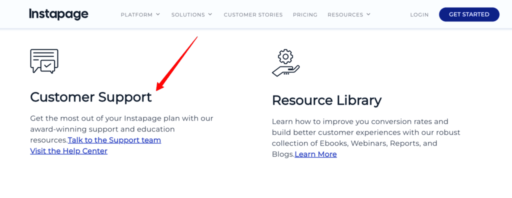 Instapage Customer Support