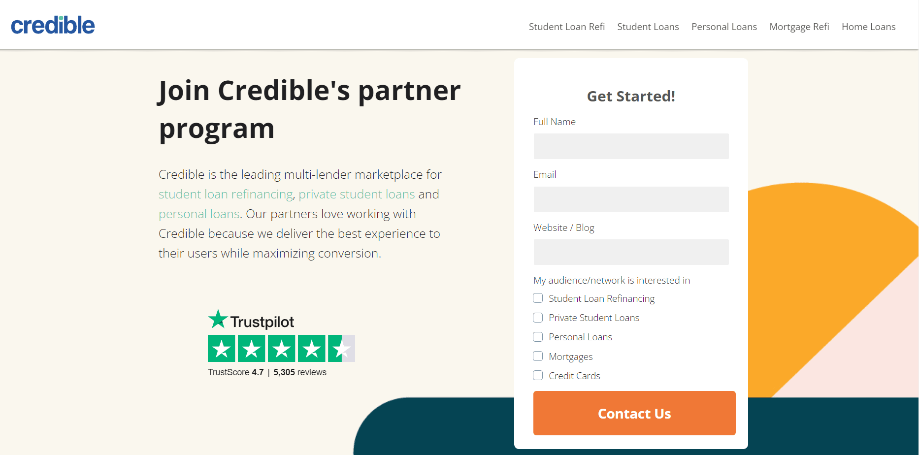Credible- Best Personal Loan Affiliate Programs