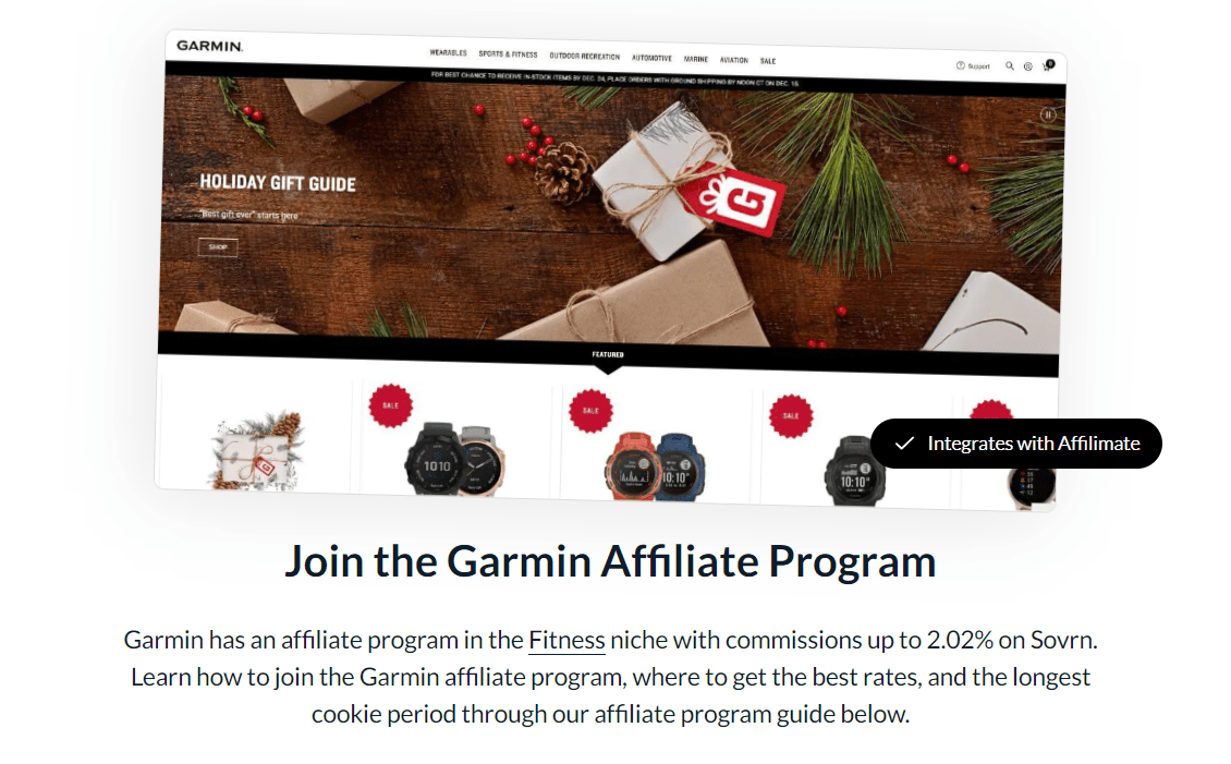 Garmin Affiliate program