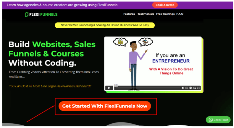 Go to FlexiFunnels.com from here