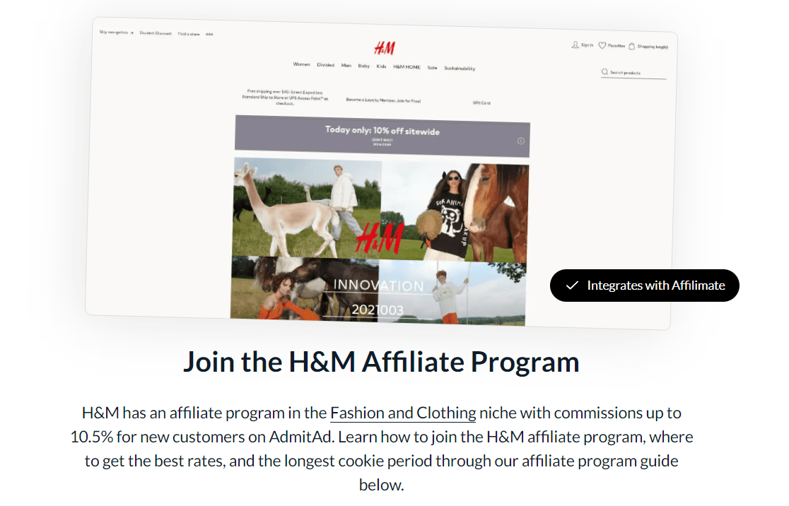  H&M Affiliate Program