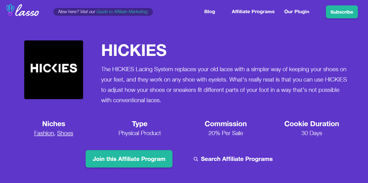 Hickies Lace System- Best Fitness Affiliate Programs