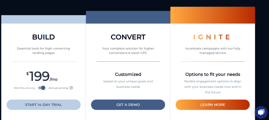 Instapage- Pricing Plans