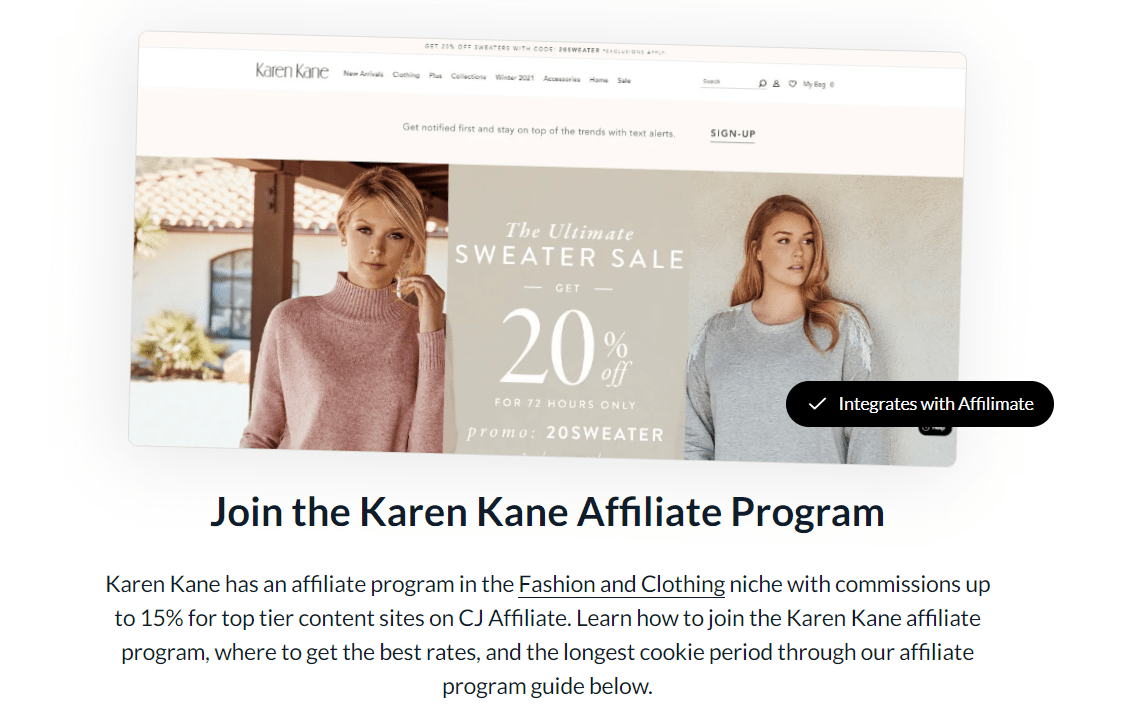 Karen Kane Fashion Affiliate Programs
