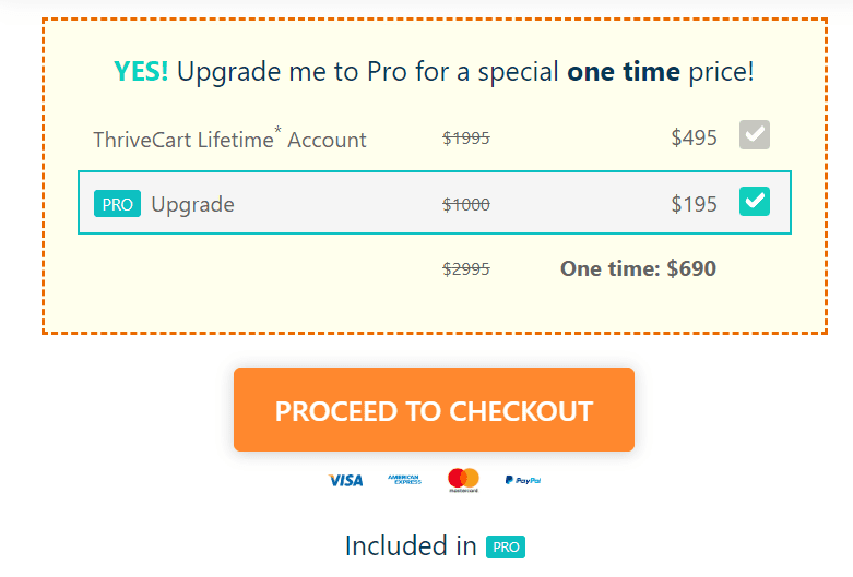 Thrivecart Pro Plan