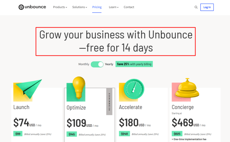 Unbounce Free Trial