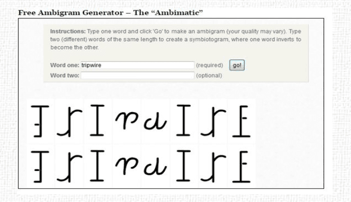 anagram generator flip