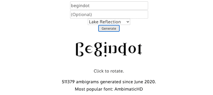 Make Ambigrams