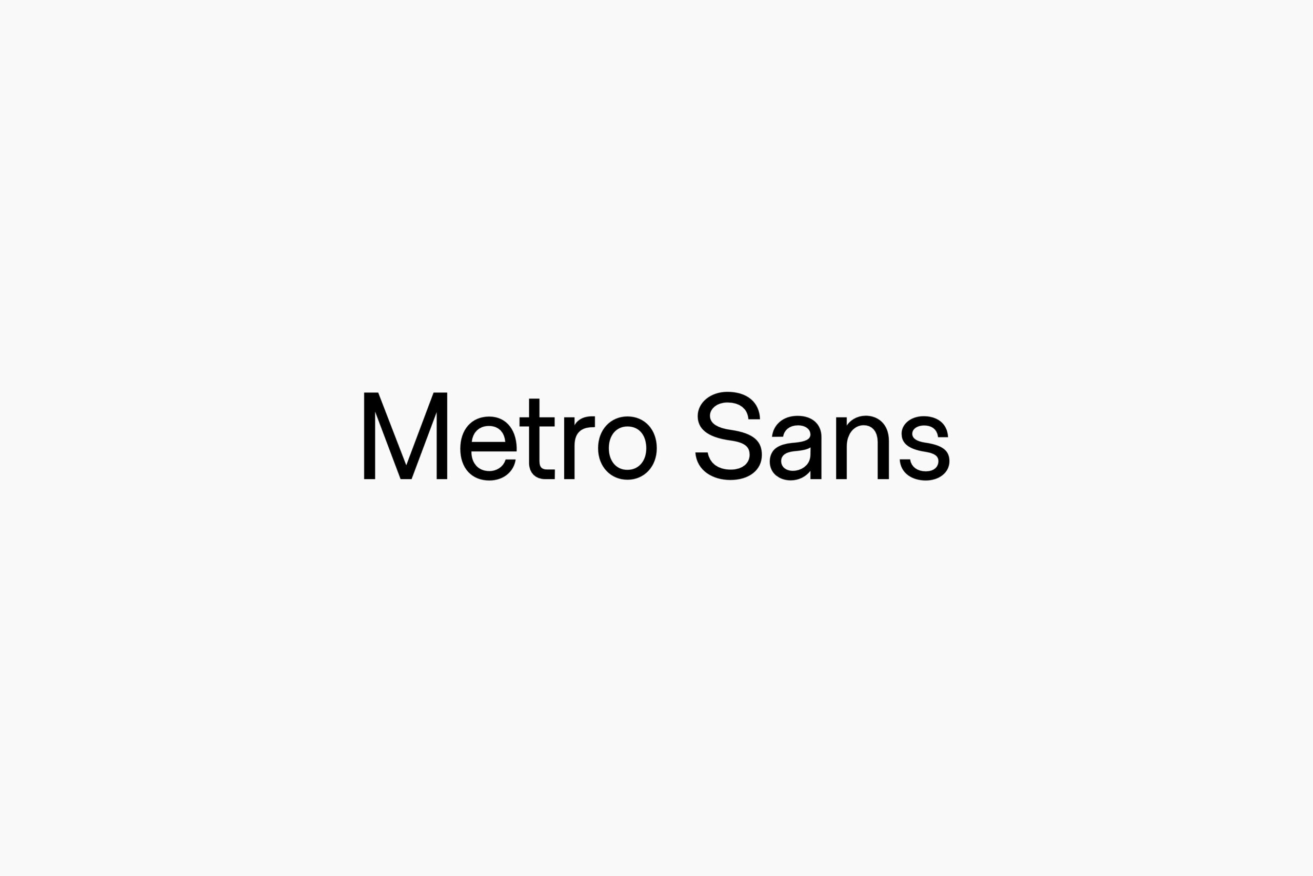 Metro Sans Full Family