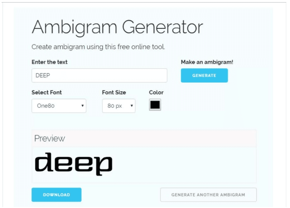 Generatore di ambigrammi online