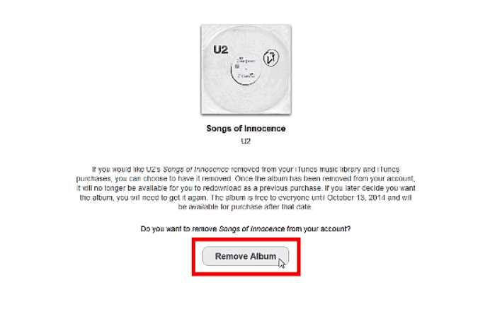 Delete U2 Album