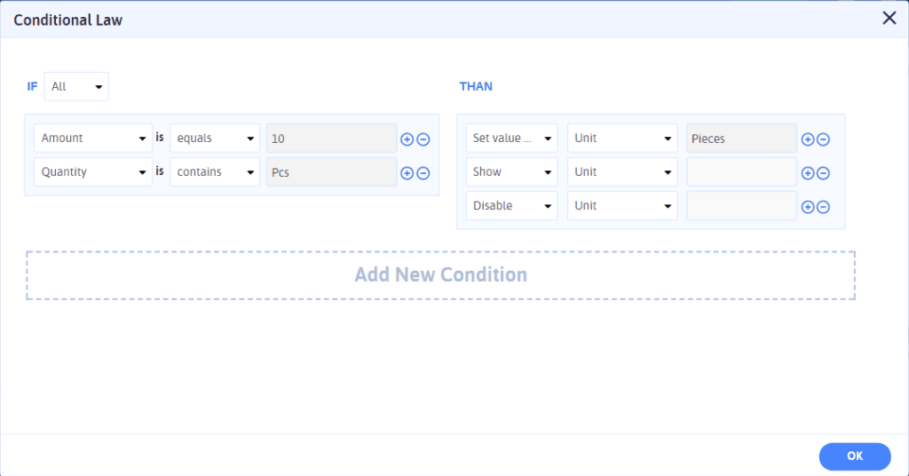 Coditional logic in forms