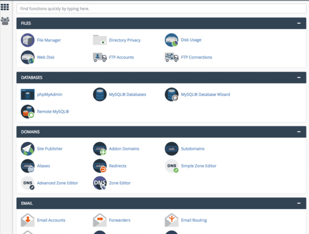 cpanel hosting account