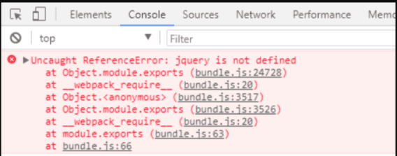 jQuery not defined error