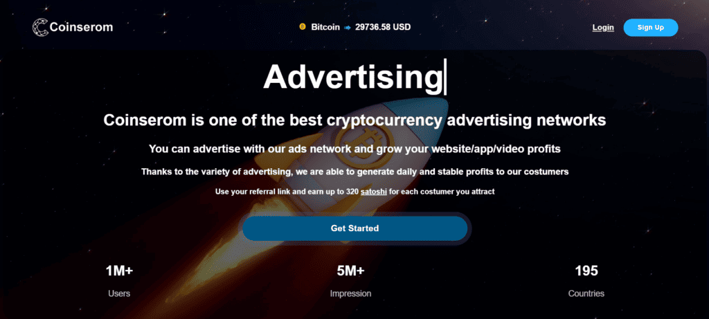Coinserom- Best Crypto Ad Networks