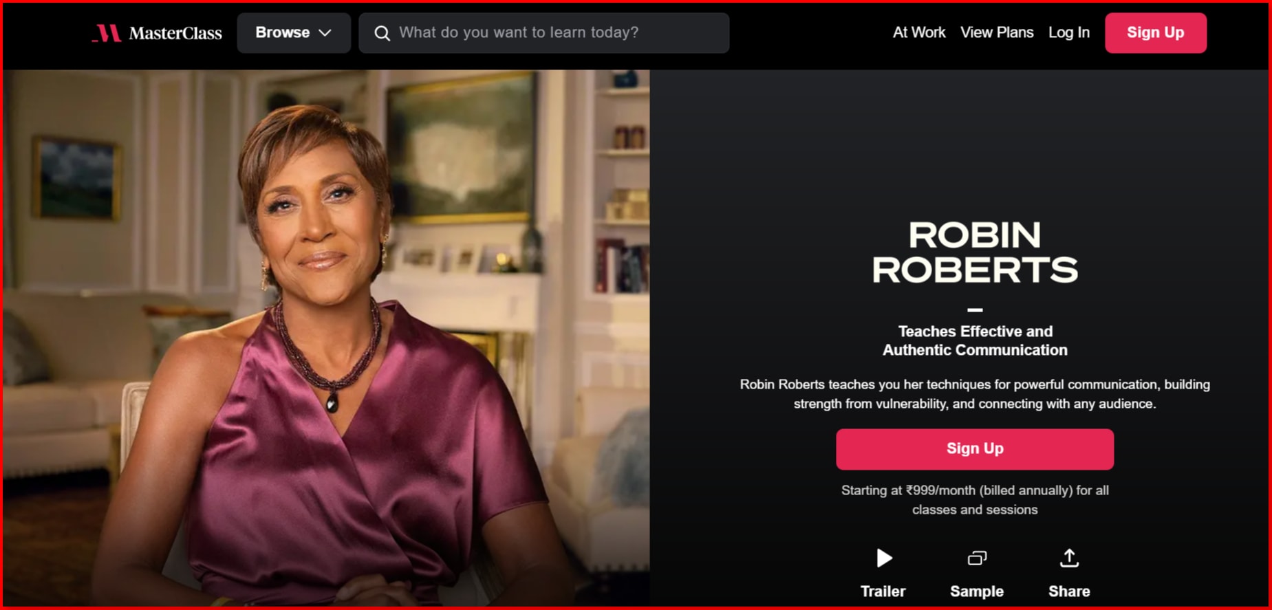 Robin Roberts Masterclass Review - Overview