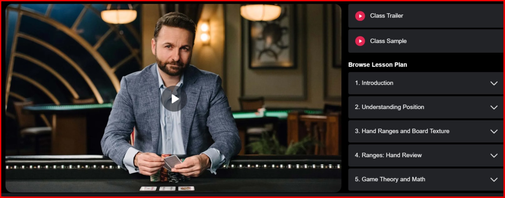 Daniel Negreanu’s Masterclass Workbook