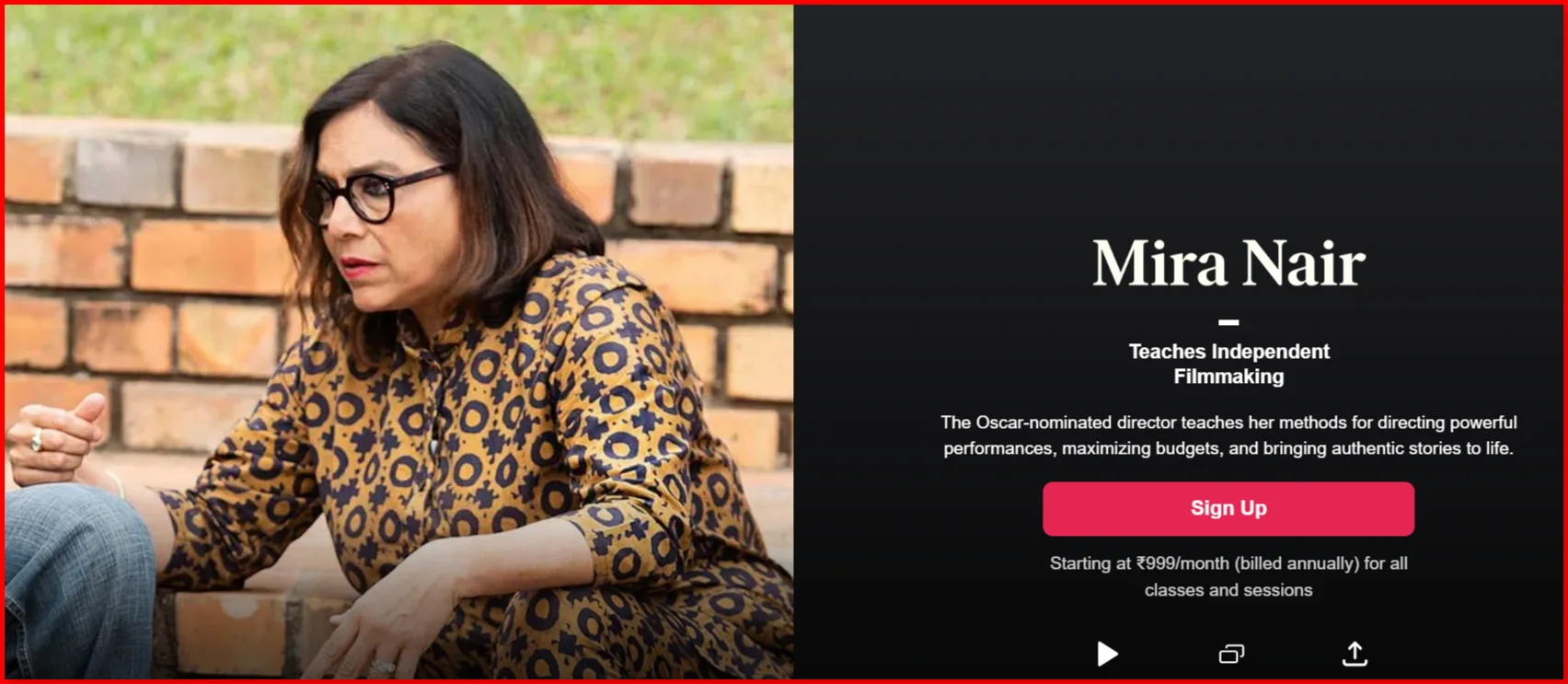 Mira Nair Masterclass Overview