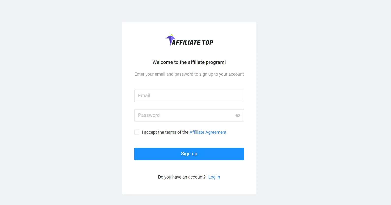 Sign Up for Affiliate Top